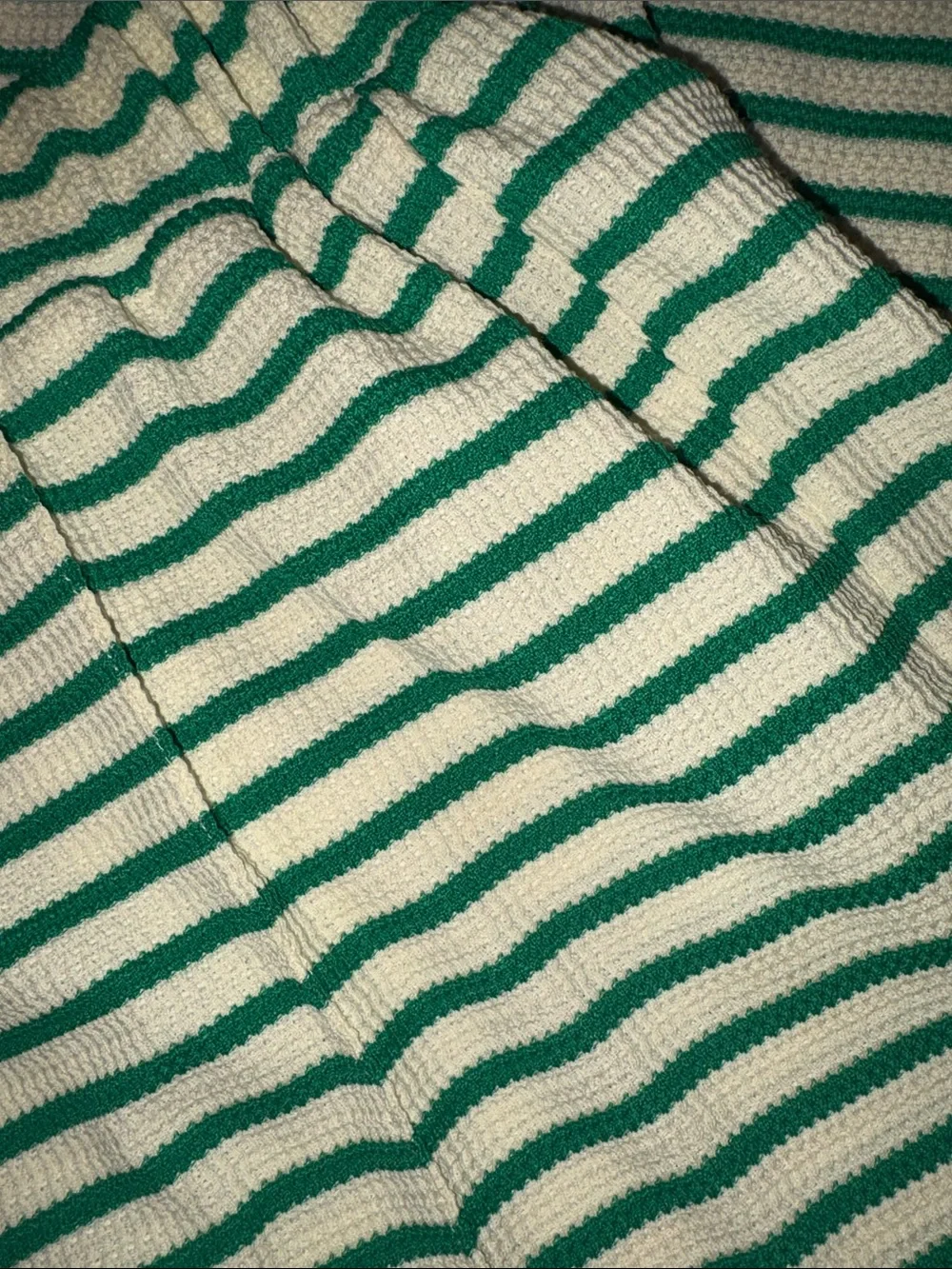 Lovesoft Green & White Striped Women's Sleep Set - Short Sleeve Top & Shorts